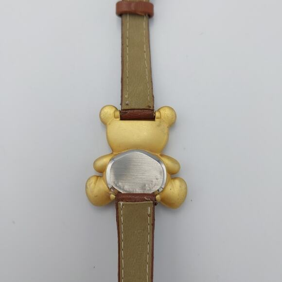 Ronica Teddy Bear Gold Tone Watch with Rhinestone Eyes and MOP Dial - Picture 5 of 8
